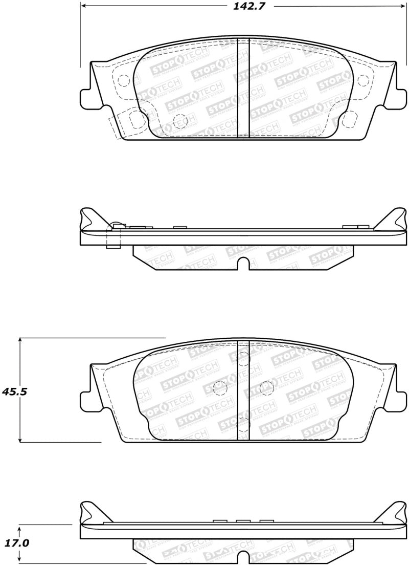 StopTech Street Brake Pads - Front/Rear-Brake Pads - OE-Grocery Getter Performance