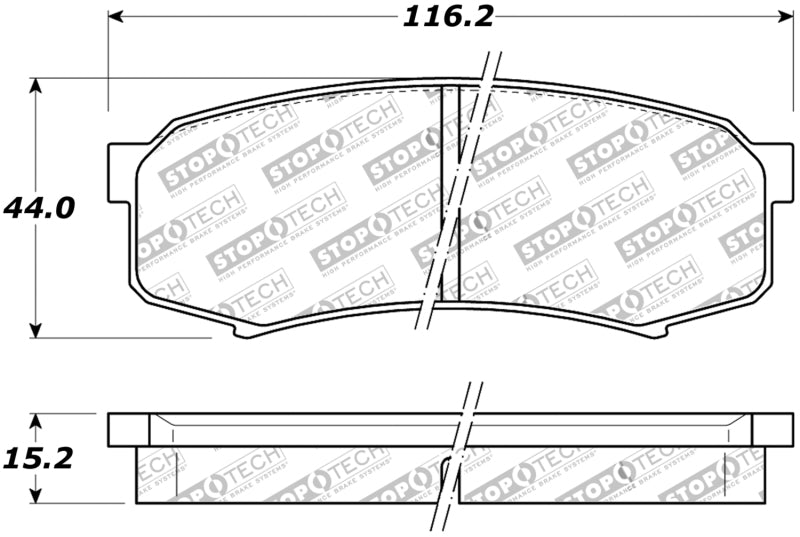 StopTech Street Brake Pads - Rear-Brake Pads - OE-Grocery Getter Performance