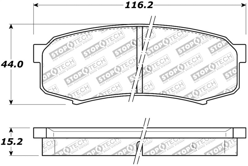 StopTech Street Brake Pads - Rear-Brake Pads - OE-Grocery Getter Performance