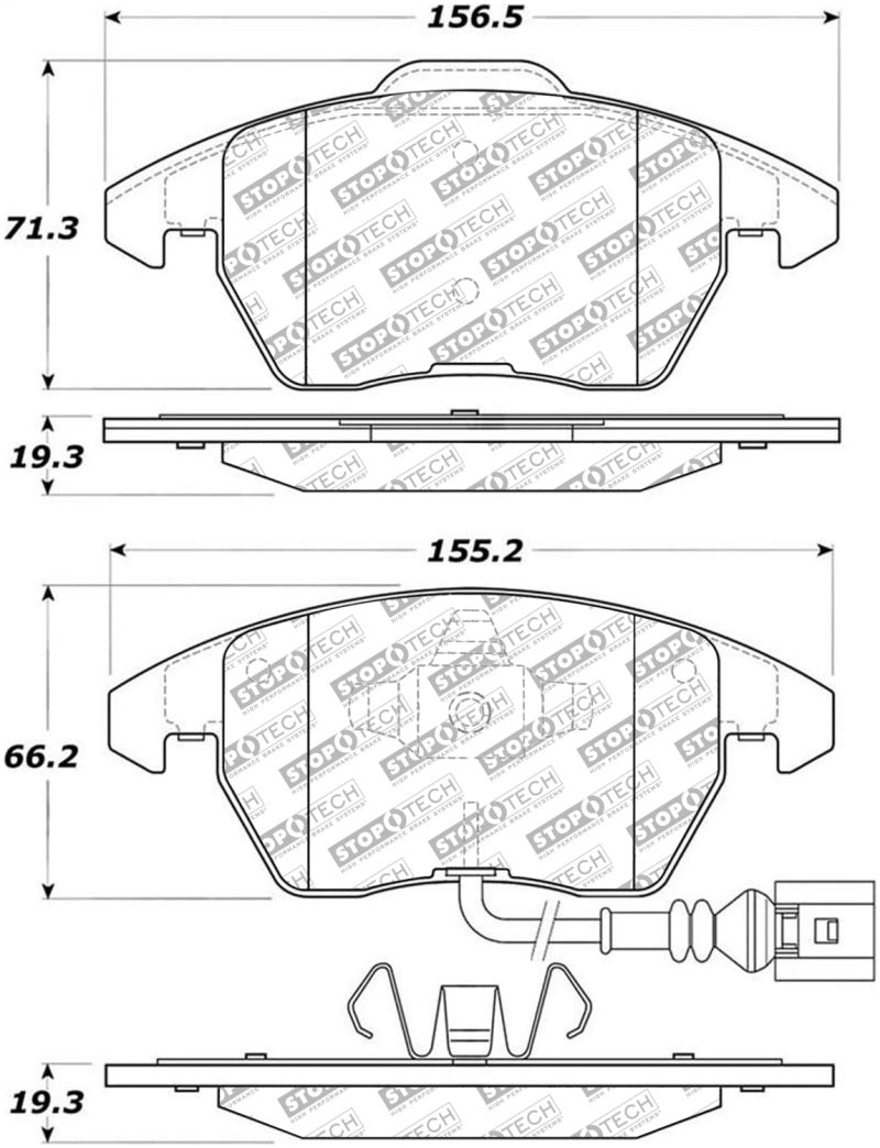 StopTech Street Select Brake Pads - Front-Brake Pads - OE-Grocery Getter Performance