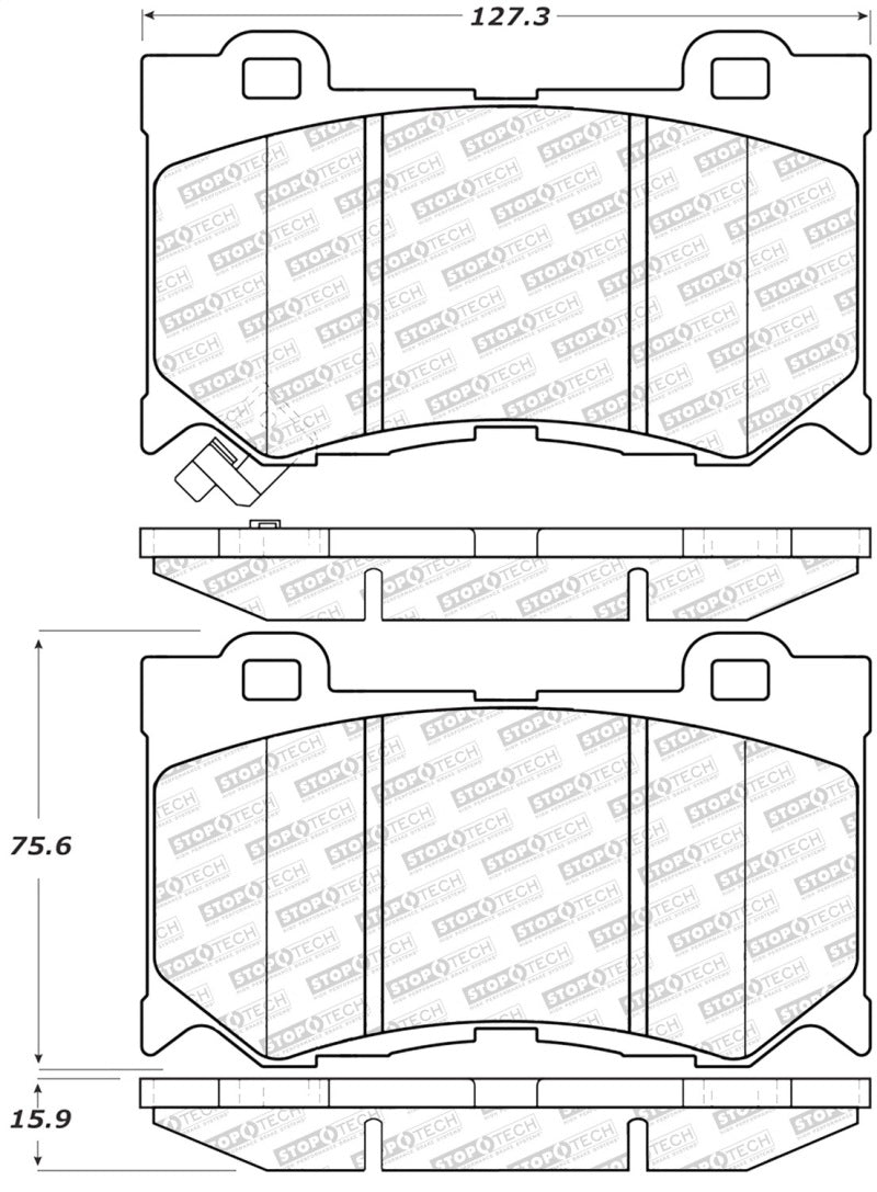 StopTech Street Select Brake Pads - Front-Brake Pads - OE-Grocery Getter Performance