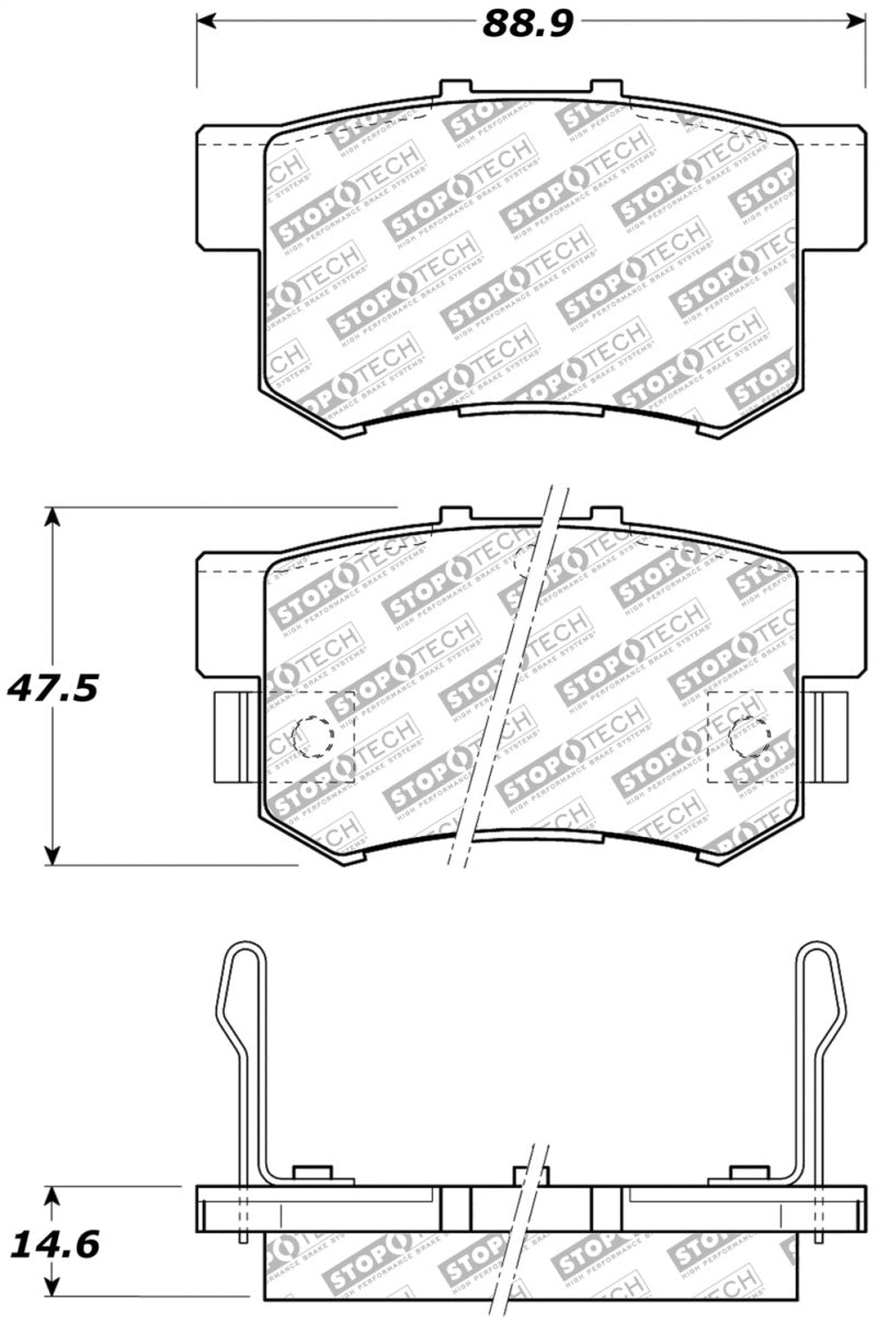 StopTech Street Select Brake Pads - Front/Rear-Brake Pads - OE-Grocery Getter Performance
