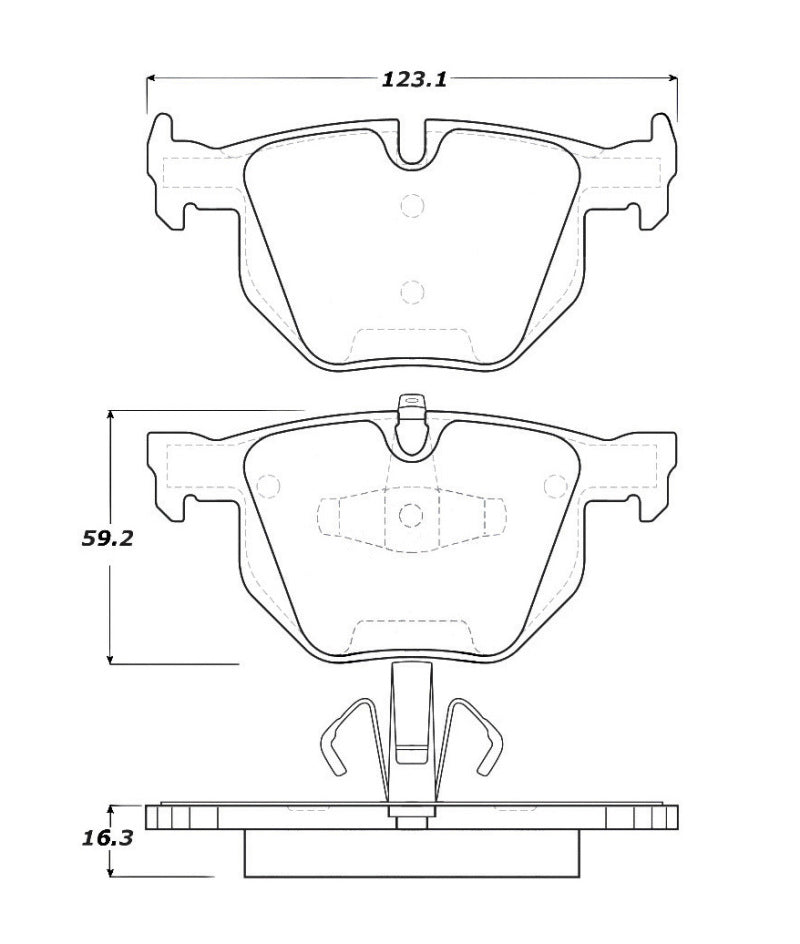 StopTech Street Touring 06 BMW 330 Series (Exc E90) Series Rear Brake Pads-Brake Pads - OE-Grocery Getter Performance