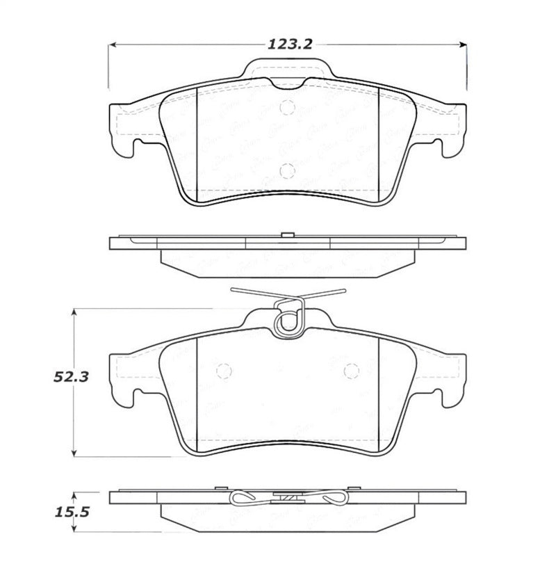 StopTech Street Touring 07-09 Mazdaspeed3 / 06-07 Mazdaspeed6 Rear Brake Pads-Brake Pads - OE-Grocery Getter Performance