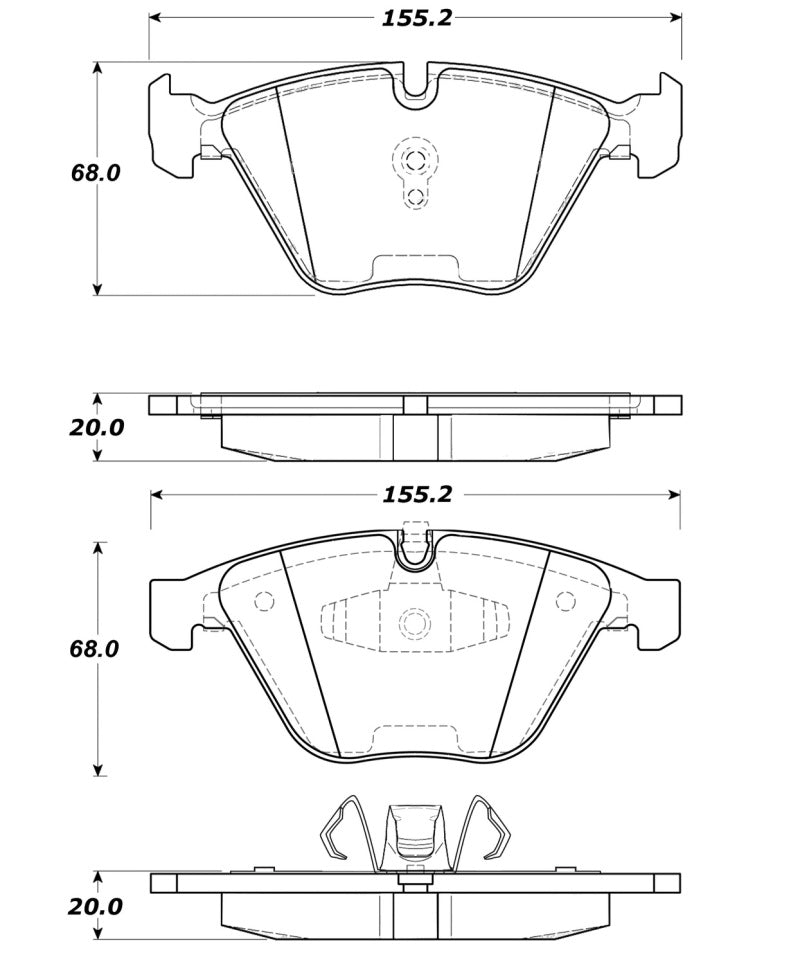 StopTech Street Touring Brake Pads-Brake Pads - OE-Grocery Getter Performance