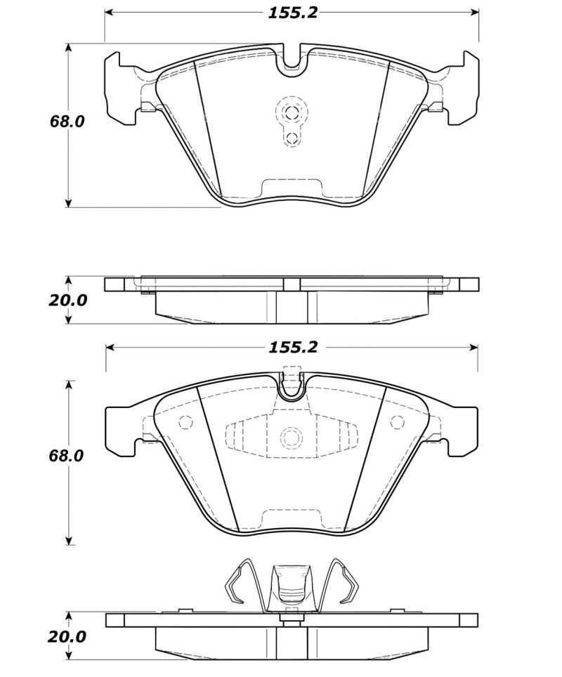 StopTech Street Touring Brake Pads-Brake Pads - OE-Grocery Getter Performance