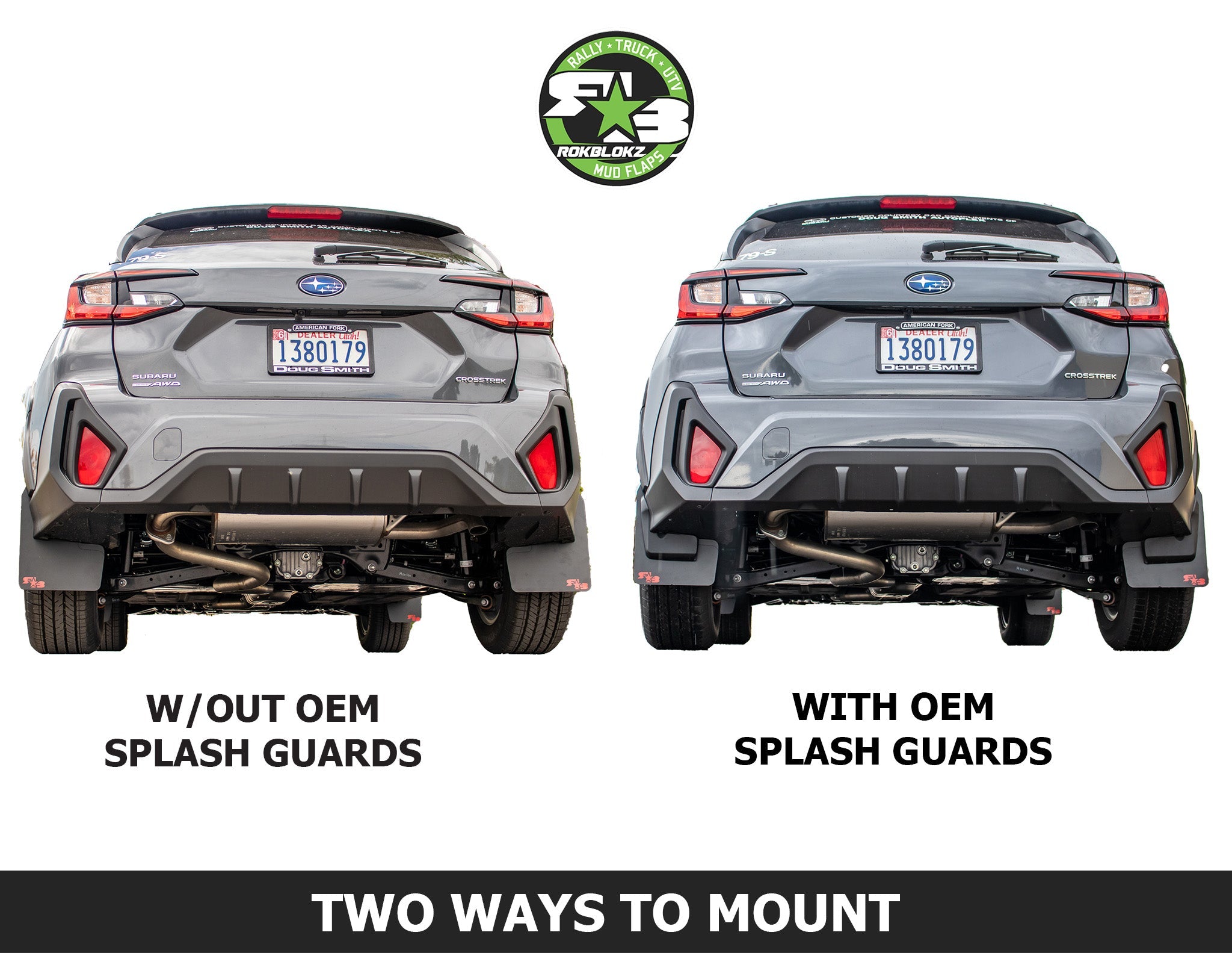 Subaru Crosstrek 2024+ Rally Mud Flaps