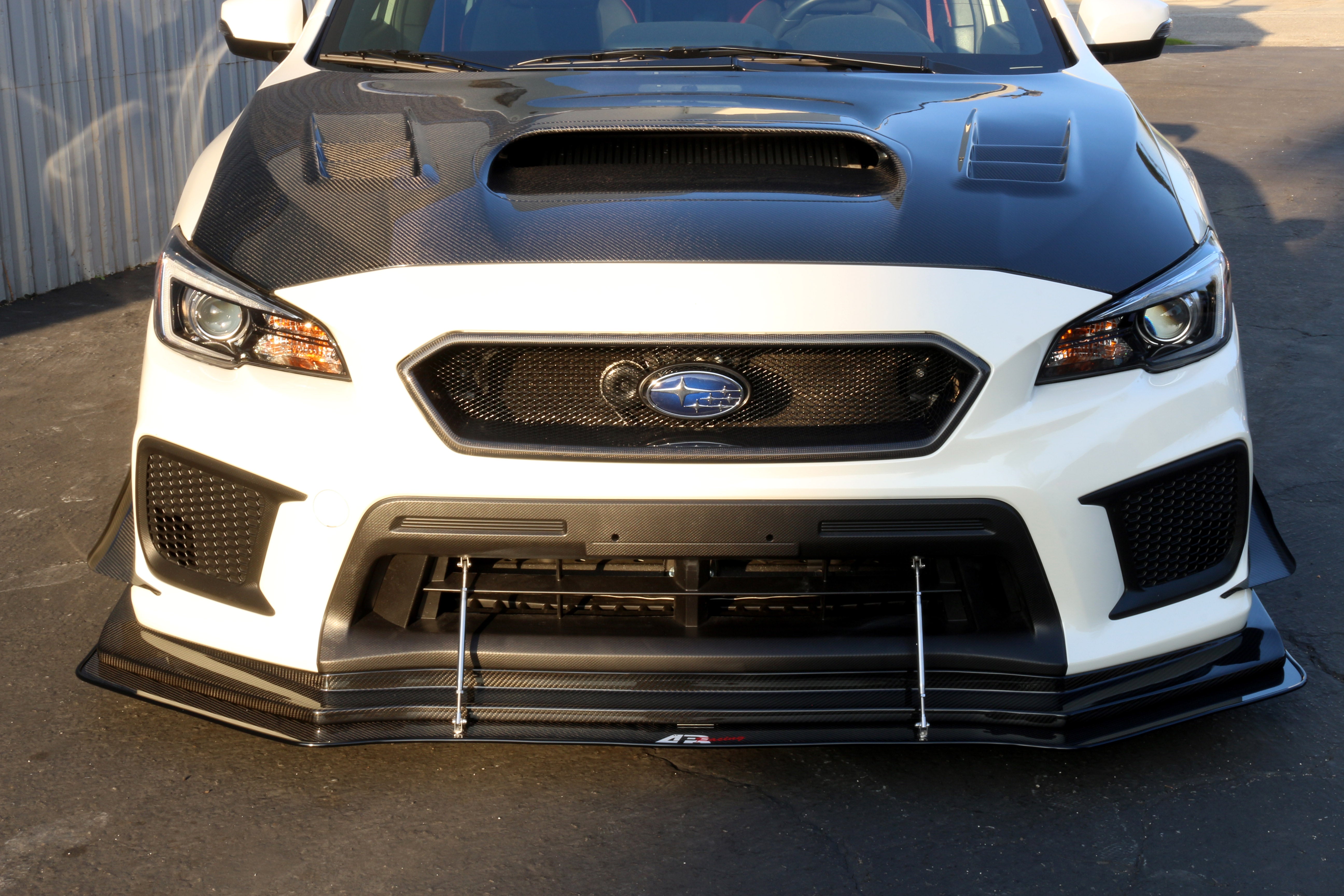 Subaru WRX/ STI Carbon Fiber Wind Splitter w/ Rods 2018-2021 (APR Performance Lip)-Front Wind Splitter-Grocery Getter Performance