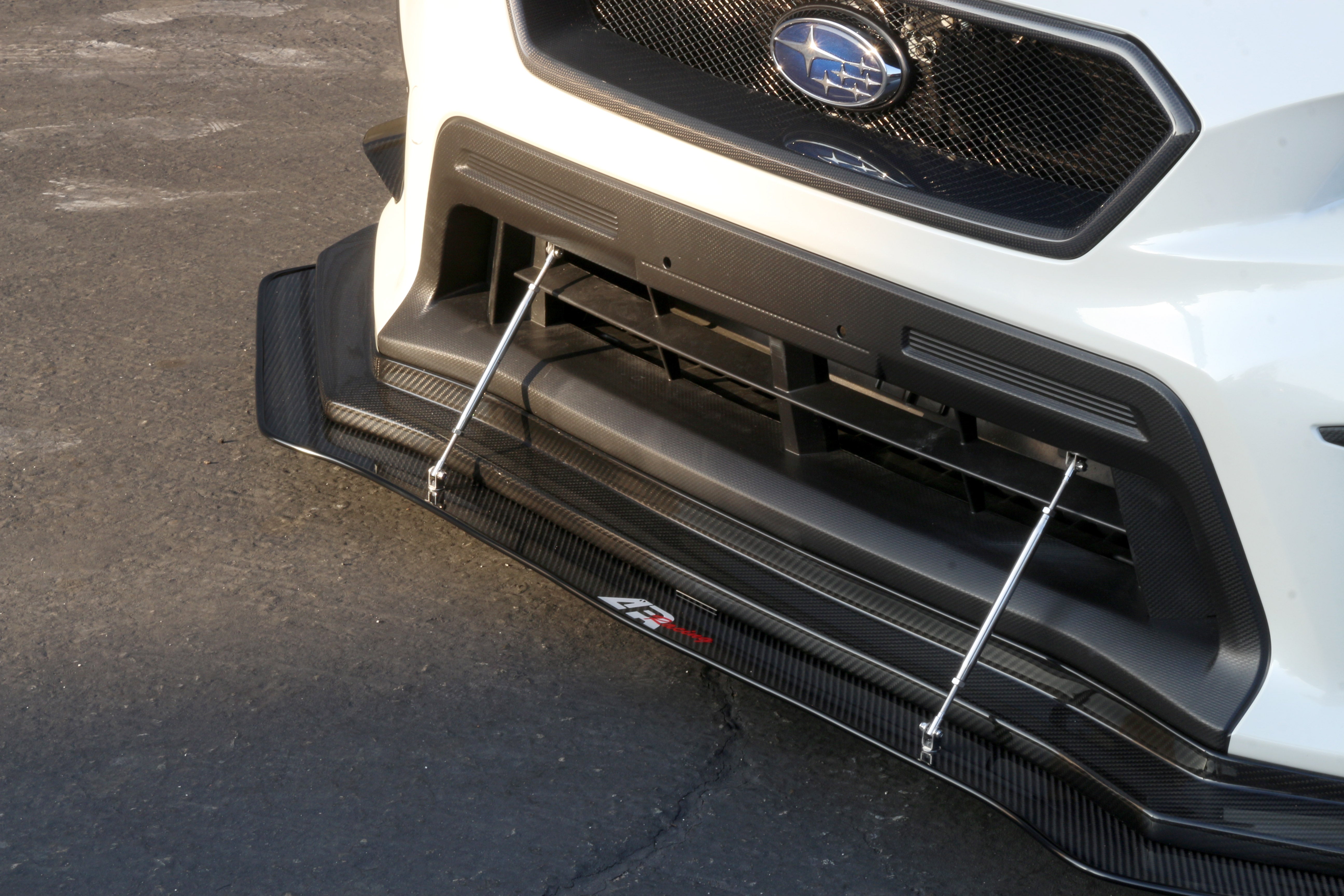 Subaru WRX/ STI Carbon Fiber Wind Splitter w/ Rods 2018-2021 (APR Performance Lip)-Front Wind Splitter-Grocery Getter Performance