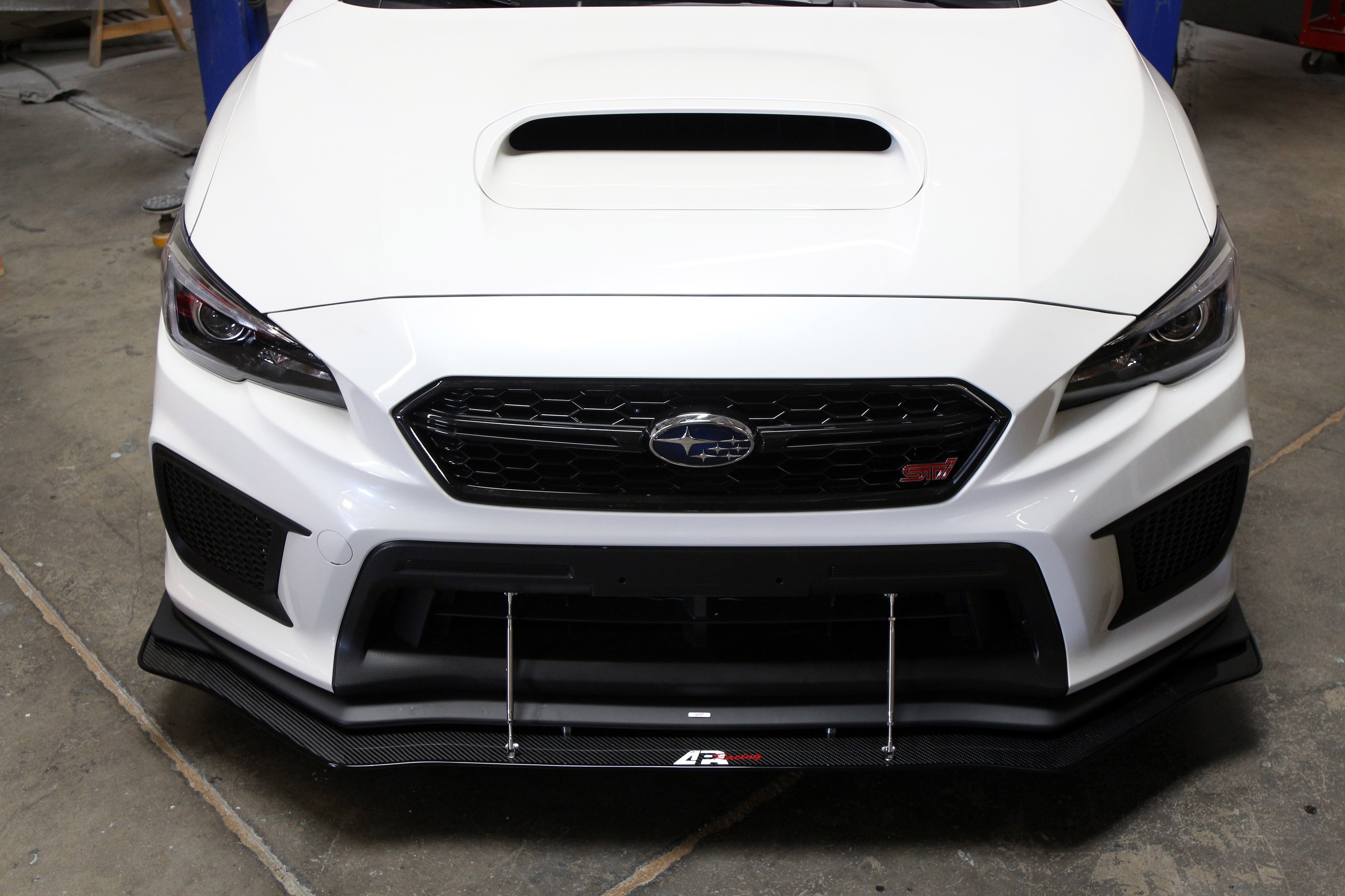 Subaru WRX/ STI Carbon Fiber Wind Splitter w/ Rods 2018-2021 (OEM Lip)-Front Wind Splitter-Grocery Getter Performance