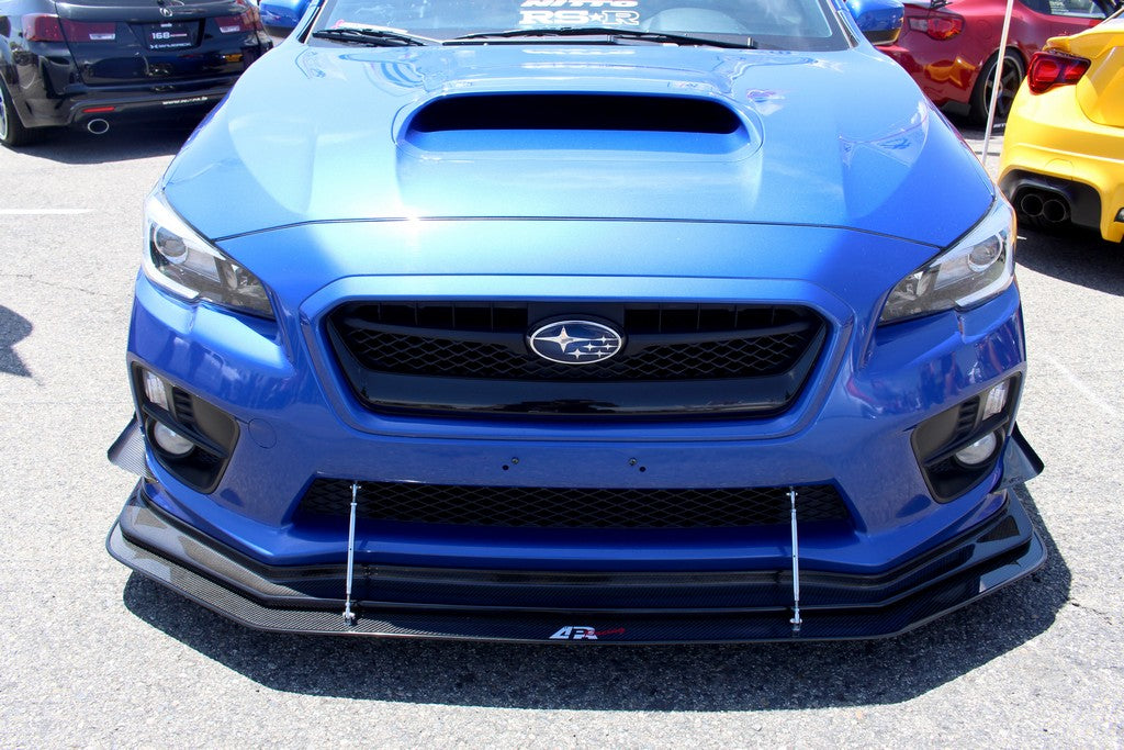 Subaru WRX/STI Carbon Fiber Wind Splitter w/ Rods 2015-2017 (APR Performance Lip)-Front Wind Splitter-Grocery Getter Performance