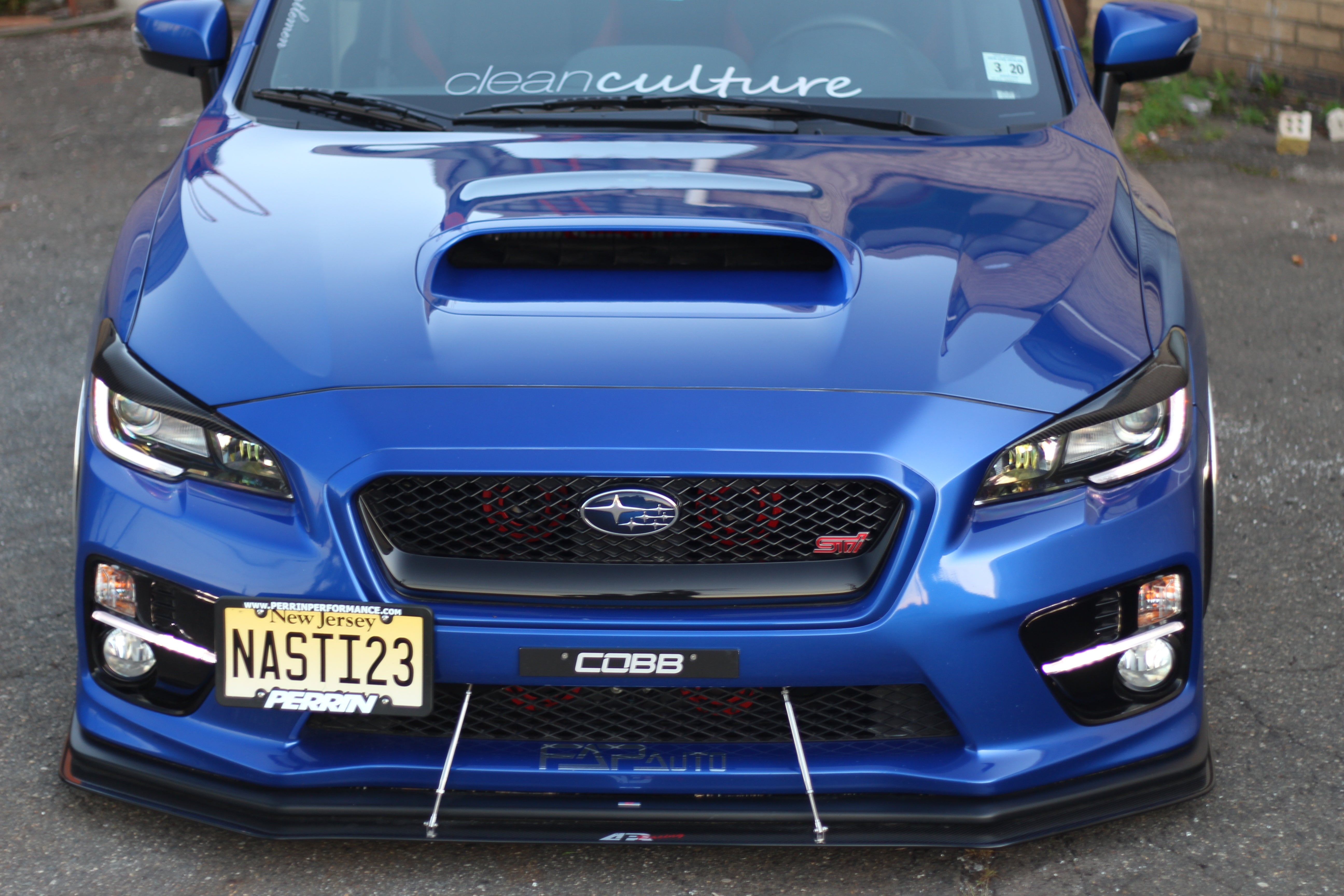Subaru WRX/STI Carbon Fiber Wind Splitter w/ Rods 2015-2017 (OEM Lip)-Front Wind Splitter-Grocery Getter Performance