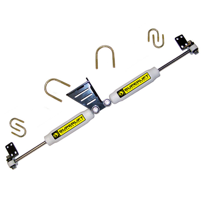 Superlift 07-18 Jeep Wrangler JK High Clearance Dual Steering Stabilizer Kit - SR (Hydraulic)-Steering Stabilizer-Grocery Getter Performance