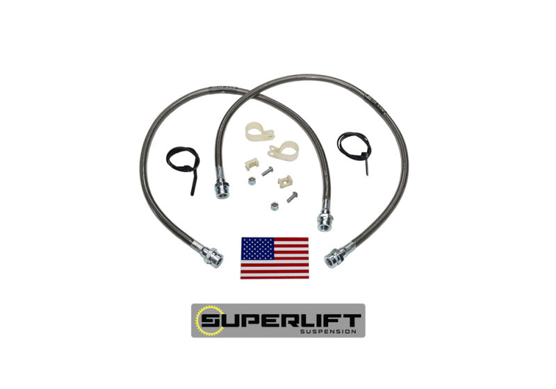 Superlift 79-96 Toyota Pickup/4Runner w/ 3-7in Lift Kit (Pair) Bullet Proof Brake Hoses-Brake Line Kits-Grocery Getter Performance