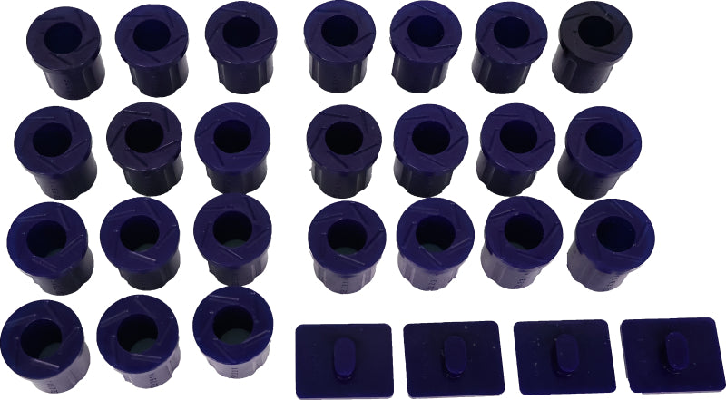 SuperPro 1967-1980 Toyota Land Cruiser Base Rear Leaf Spring and Slipper Pad Bushing Kit-Bushings - Full Vehicle Kits-Grocery Getter Performance