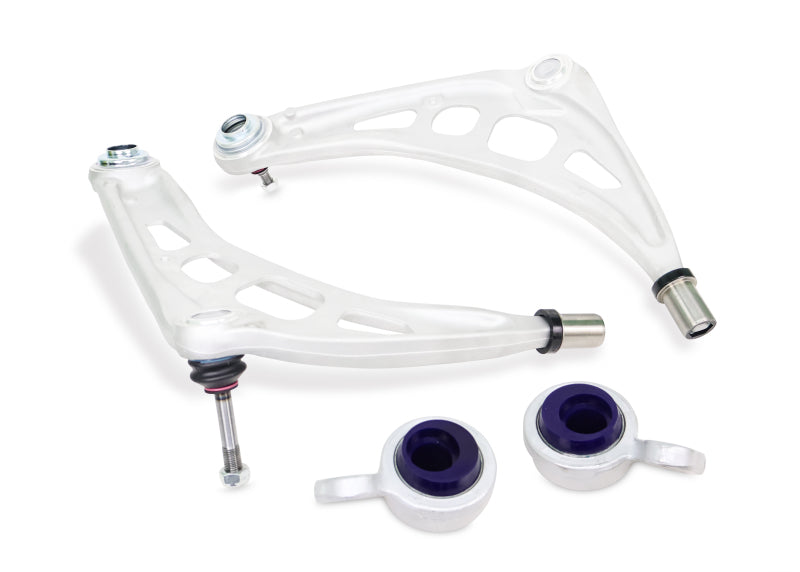 SuperPro 2000 BMW 323Ci Base Front Alloy Lower Control Arm Set (+Caster)-Control Arms-Grocery Getter Performance