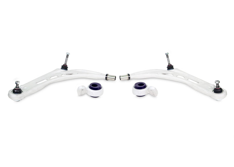 SuperPro 2000 BMW 323Ci Base Front Alloy Lower Control Arm Set (+Caster)-Control Arms-Grocery Getter Performance