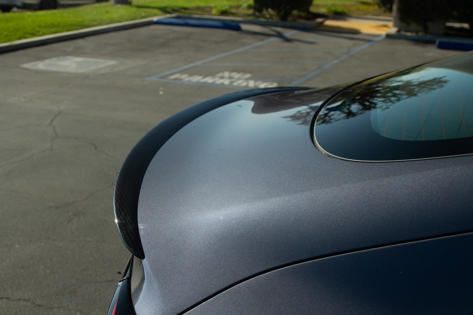 Tesla Model 3 Carbon Fiber Rear Deck Spoiler 2017 - 2023-Rear spoiler-Grocery Getter Performance