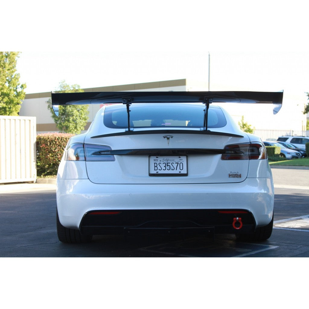 Tesla Model S Plaid GTC500 71" Carbon Fiber Adjustable Wing 2021 - Up-GTC-500 Wing-Grocery Getter Performance