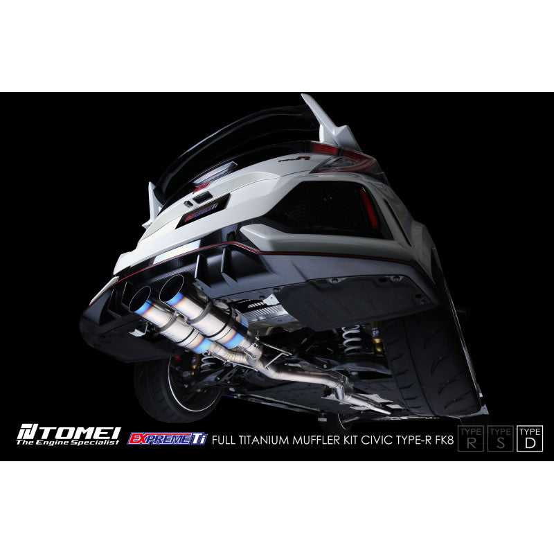 Tomei Full Titanium Muffler EXPREME Ti CIVIC Type-R FK8 Type-D (Dual) - Tomei EXPREME Ti titanium exhaust TB6090-HN06C