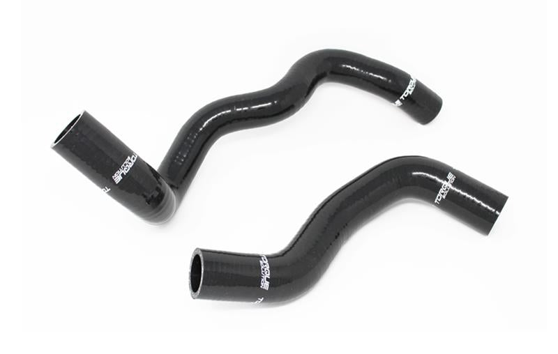Torque Solution 2016+ Ford Focus RS Silicone Radiator Hose Kit - Black-Radiator Hoses-Grocery Getter Performance