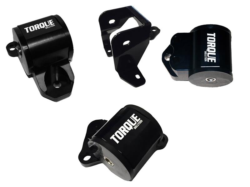 Torque Solution Billet Aluminum Mount Kit (3 Bolt): 96-00 Honda Civic EK B/D-Series-Engine Mounts-Grocery Getter Performance