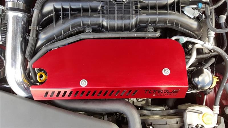 Torque Solution Engine Pulley Cover 2015+ Subaru WRX/2014+ Forester XT - Silver-Engine Covers-Grocery Getter Performance
