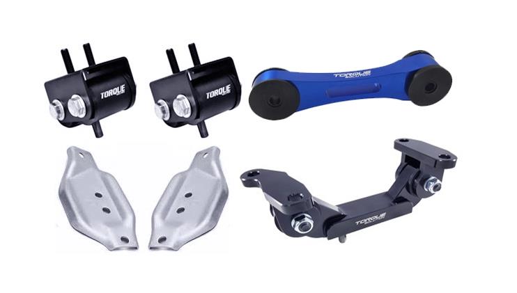 Torque Solution Engine / Trans / Pitch Mount Kit w/ Mount Plates: Subaru WRX 02-14 / STI 04+-Engine Mounts-Grocery Getter Performance