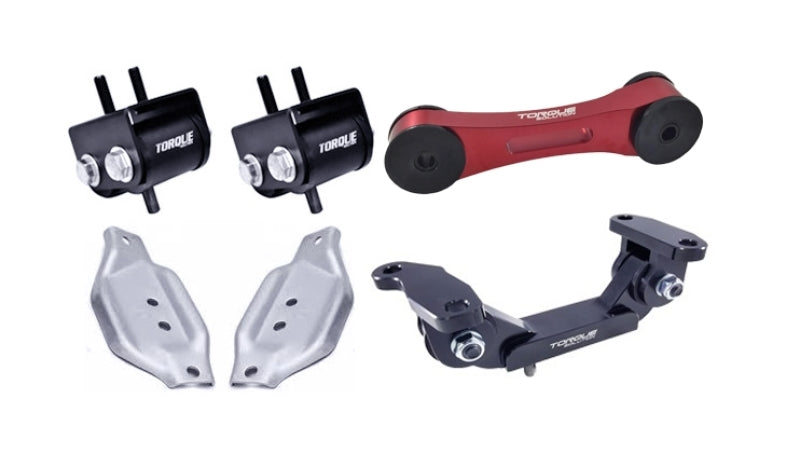 Torque Solution Engine/Trans Red Pitch Mount Kit w/ Mount Plates 02-14 Subaru WRX / 2004+ Subaru STi-Engine Mounts-Grocery Getter Performance