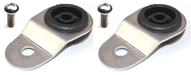 Torque Solution Radiator Mount Combo with Inserts (Silver) : Mitsubishi Evolution 7/8/9-Radiator Stays-Grocery Getter Performance