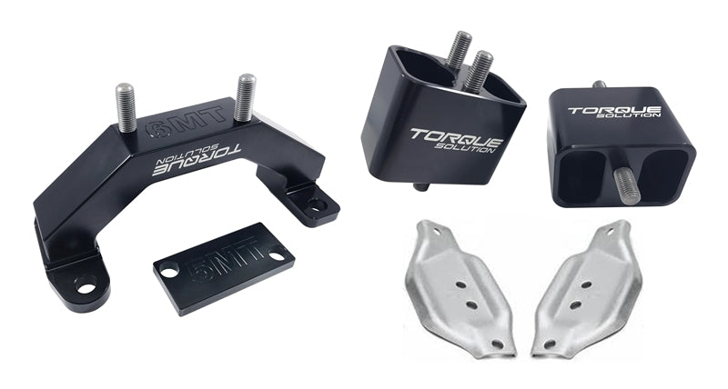 Torque Solution Solid Billet Engine/Transmission Mounts w/Mount Plates - 02-14 Subaru WRX-Engine Mounts-Grocery Getter Performance