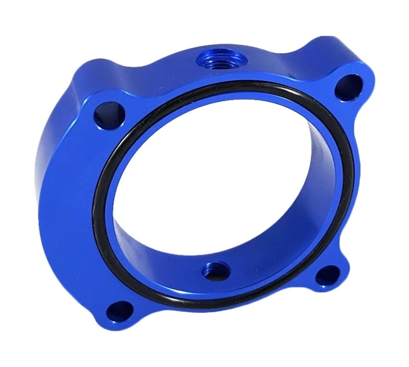 Torque Solution Throttle Body Spacer 2013+ Hyundai Genesis Coupe 2.0T - Blue-Throttle Body Spacers-Grocery Getter Performance