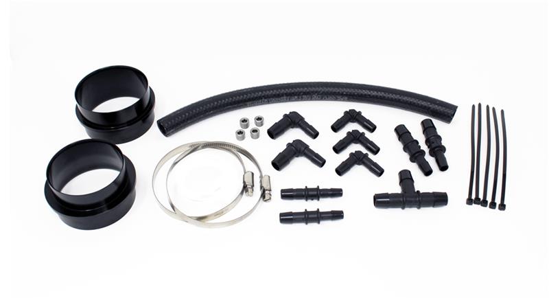 Torque Solution Turbo Inlet Hose Black (Non-Recirc): 02-07 Subaru WRX / 04-20 STI / 05-09 Legacy GT-Hoses-Grocery Getter Performance