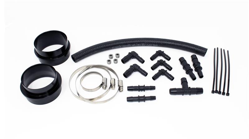 Torque Solution Turbo Inlet Hose Black (Recirc): 02-07 WRX / 04-20 STI / 05-09 Legacy GT (3in Inlet)-Hoses-Grocery Getter Performance