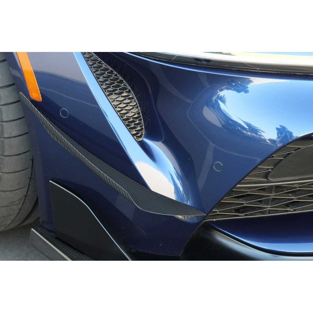 Toyota Supra A90/91 Carbon Fiber Front Bumper Canards 2020-2023-Front Bumper Canards-Grocery Getter Performance