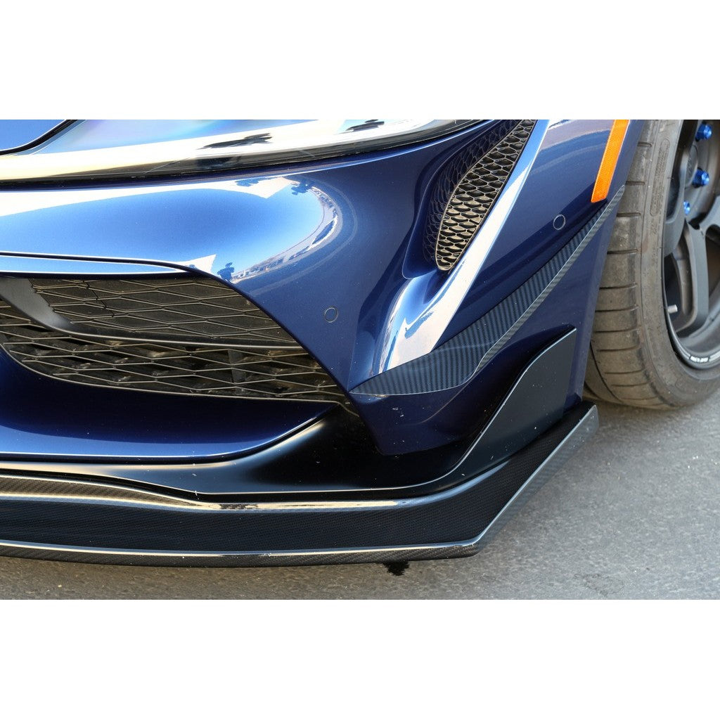 Toyota Supra A90/91 Carbon Fiber Front Bumper Canards 2020-2023-Front Bumper Canards-Grocery Getter Performance