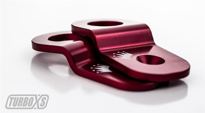 Turbo XS 15-16 Subaru WRX/STI Billet Aluminum Radiator Stay - Red-Radiator Stays-Grocery Getter Performance