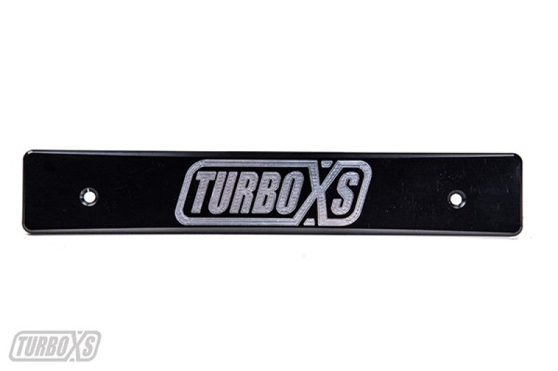 Turbo XS 15-17 Subaru WRX/STi Billet Aluminum License Plate Delete Black Machined TurboXS Logo-License Plate Relocation-Grocery Getter Performance