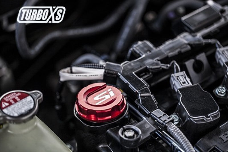 Turbo XS 2016+ Honda Civic Red Oil Cap-Oil Caps-Grocery Getter Performance
