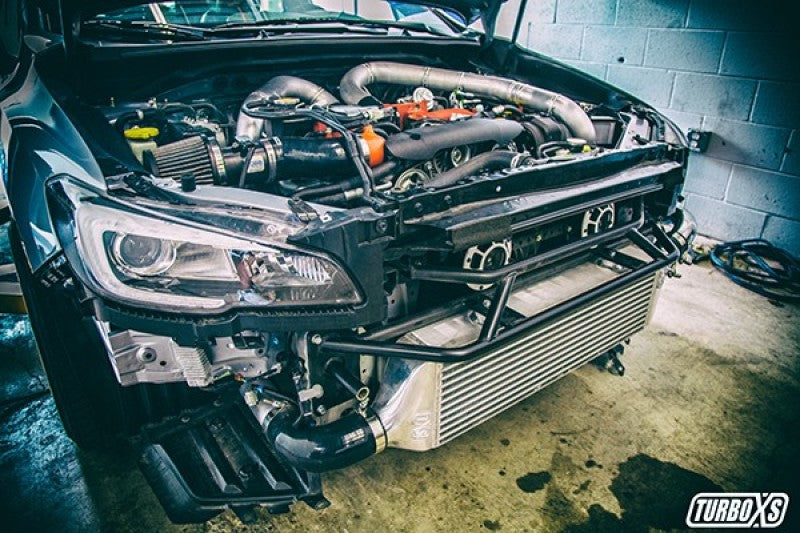 Turbo XS FMIC 2015-2017 Subaru STi - Wrinkle Black Pipes-Intercooler Kits-Grocery Getter Performance
