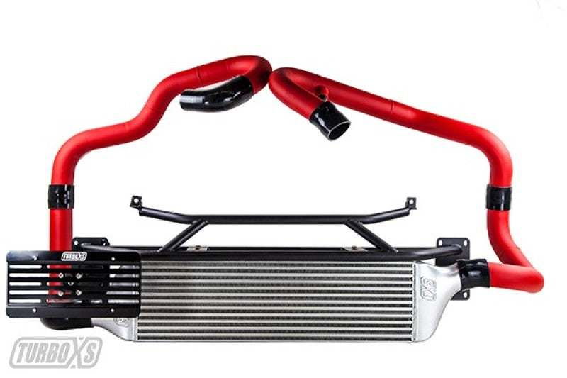 Turbo XS FMIC 2015-2017 Subaru STi - Wrinkle Red Pipes-Intercooler Kits-Grocery Getter Performance