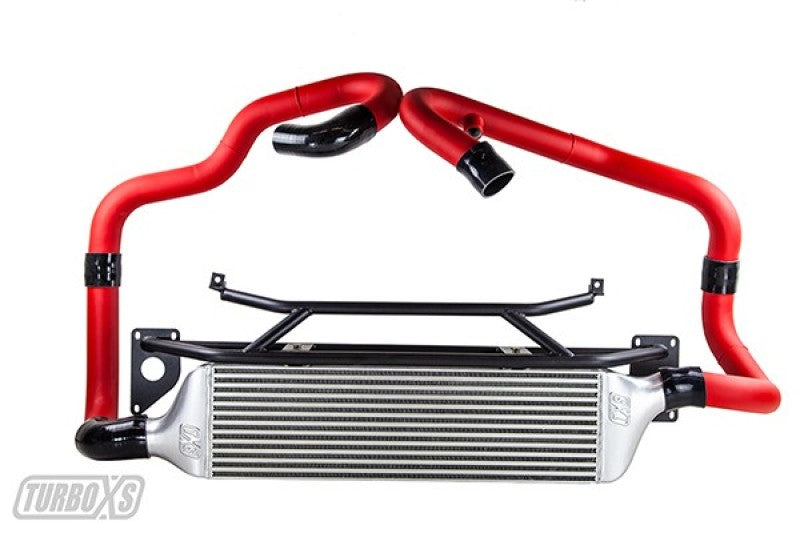 Turbo XS FMIC 2015-2017 Subaru STi - Wrinkle Red Pipes-Intercooler Kits-Grocery Getter Performance