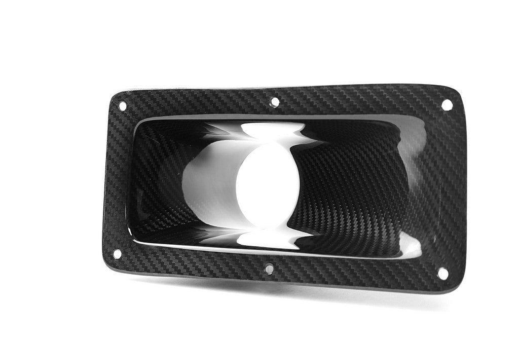 Universal Fitment 9.25" X 4.75" Carbon Fiber Air Inlet Duct w/ Flange-Air ducts-Grocery Getter Performance