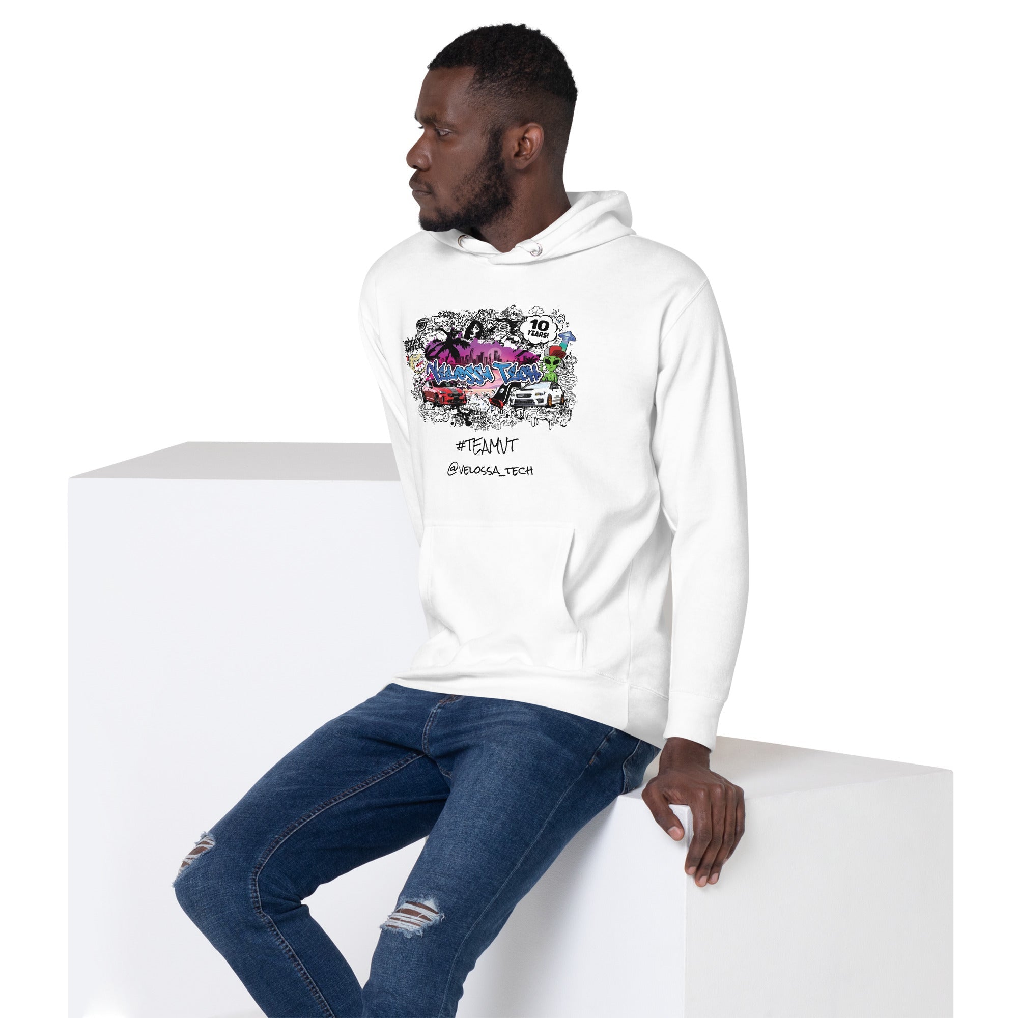 Velossa Tech 10th Anniversary Miami Street Art BIG MOUTH Graphic Hoodie-Apparel-Grocery Getter Performance