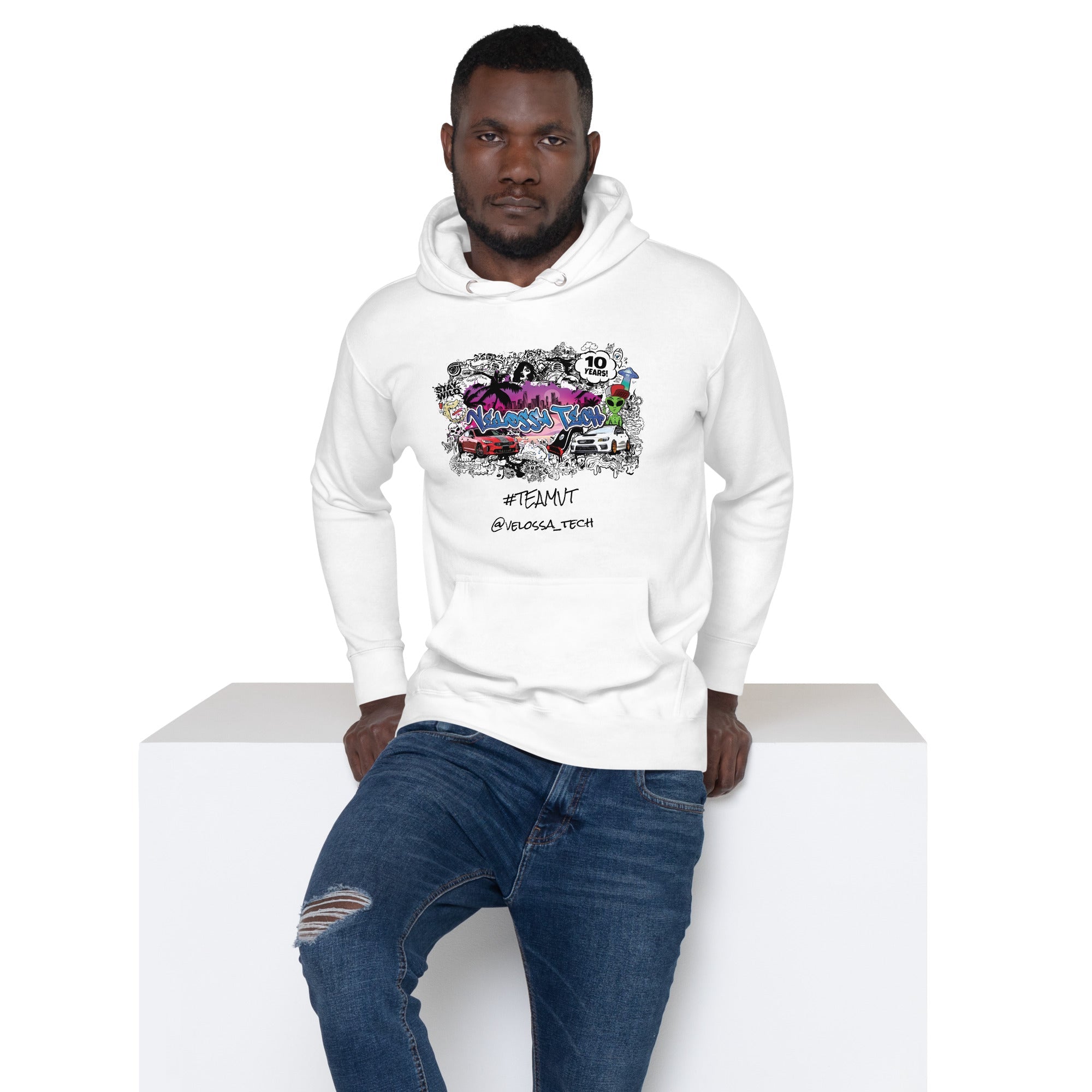 Velossa Tech 10th Anniversary Miami Street Art BIG MOUTH Graphic Hoodie-Apparel-Grocery Getter Performance