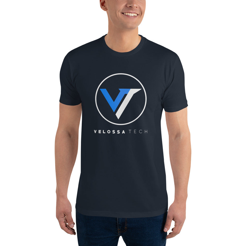 Velossa Tech White Logo Short-Sleeve Shirt-Shirts-Grocery Getter Performance