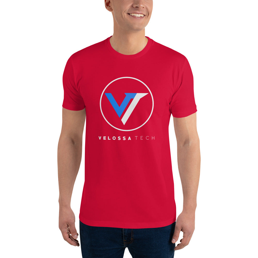 Velossa Tech White Logo Short-Sleeve Shirt-Shirts-Grocery Getter Performance
