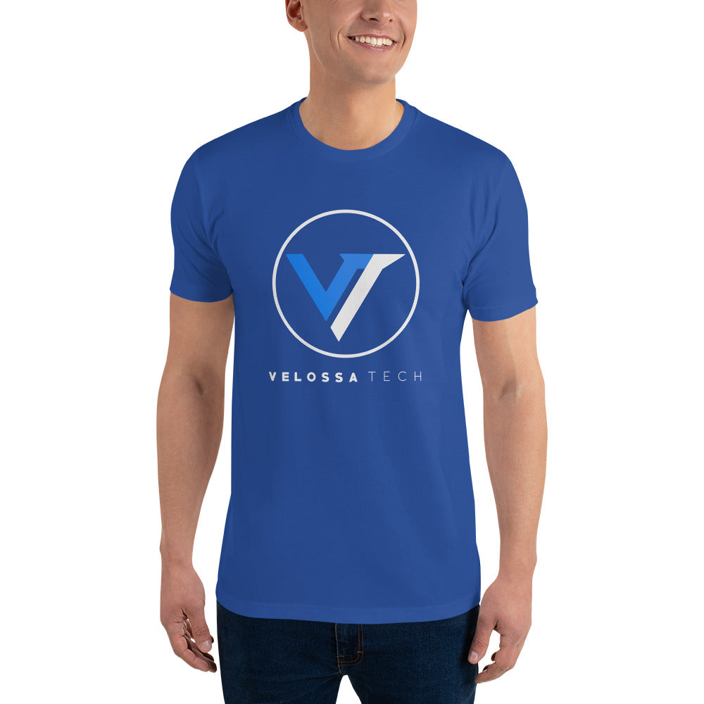 Velossa Tech White Logo Short-Sleeve Shirt-Shirts-Grocery Getter Performance