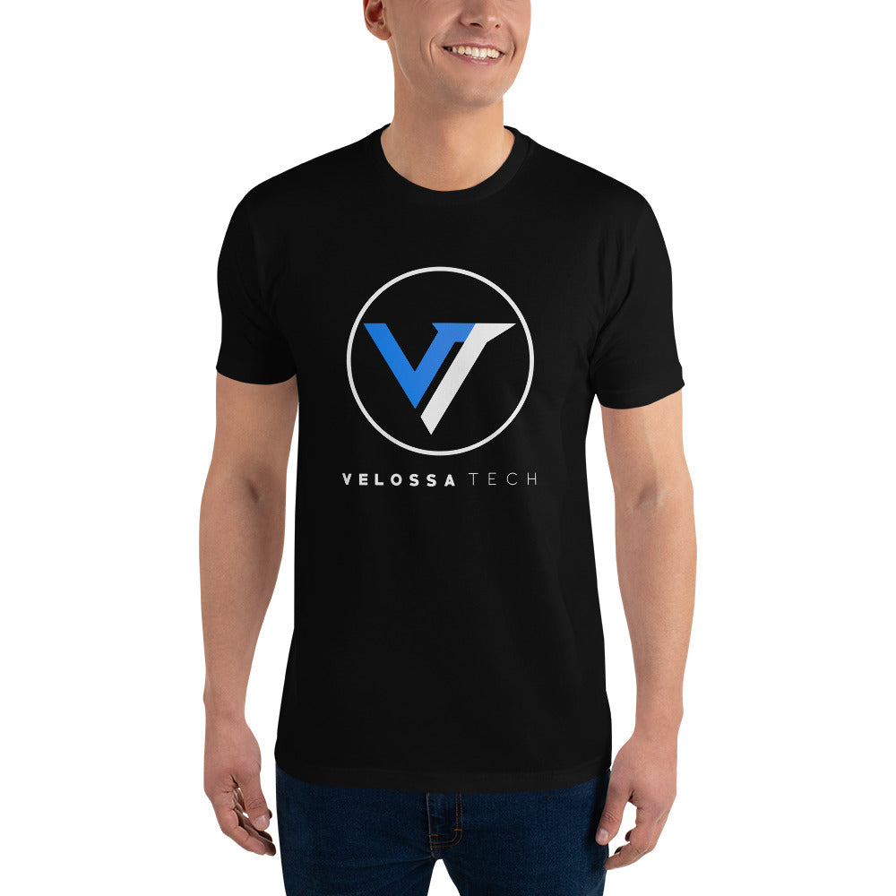 Velossa Tech White Logo Short-Sleeve Shirt-Shirts-Grocery Getter Performance