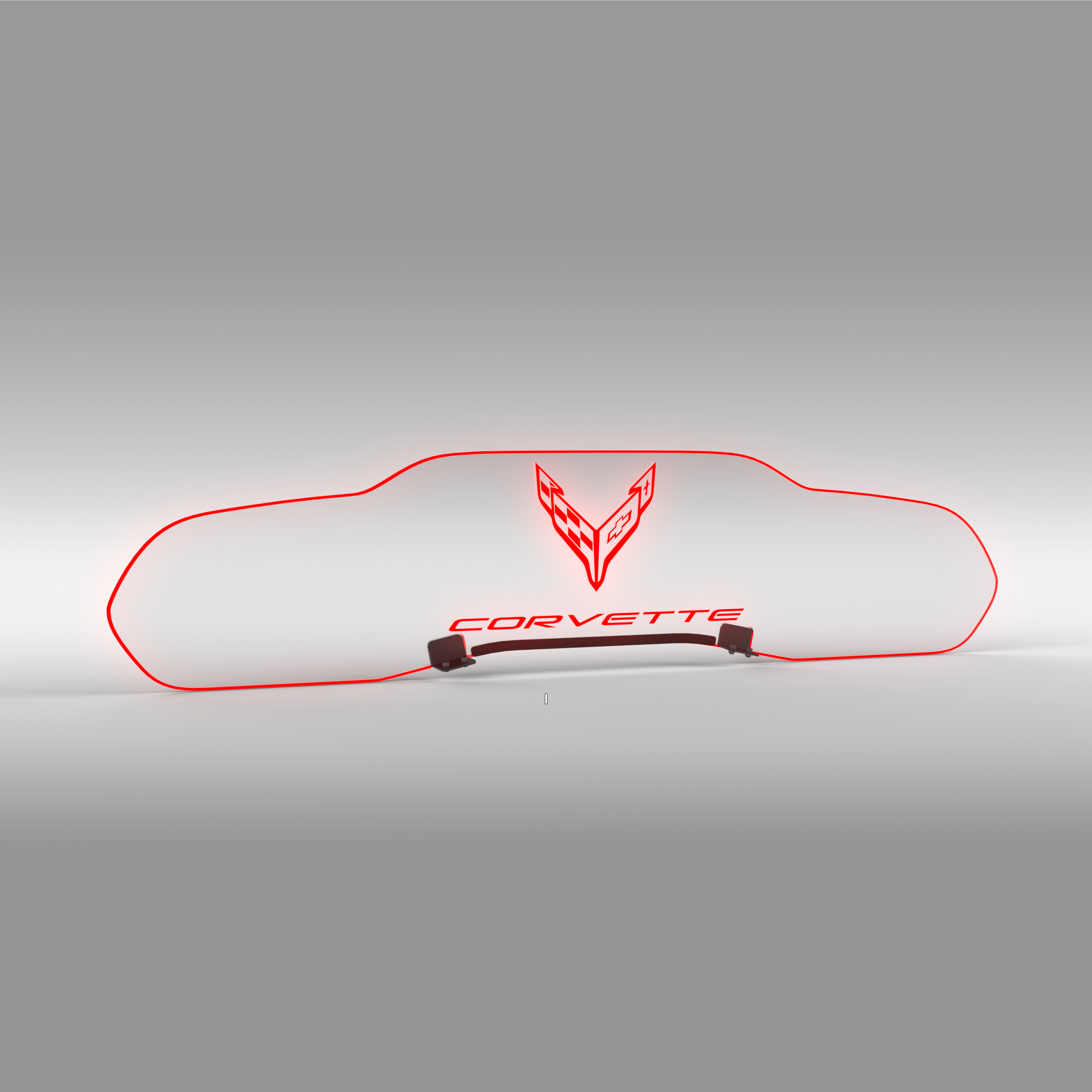 WindRestrictor® C8 Coupe Rear Add On Glow Plate